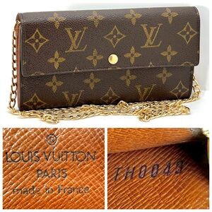 Authentic Louis Vuitton monogram Sarah wallet crossbody good condition